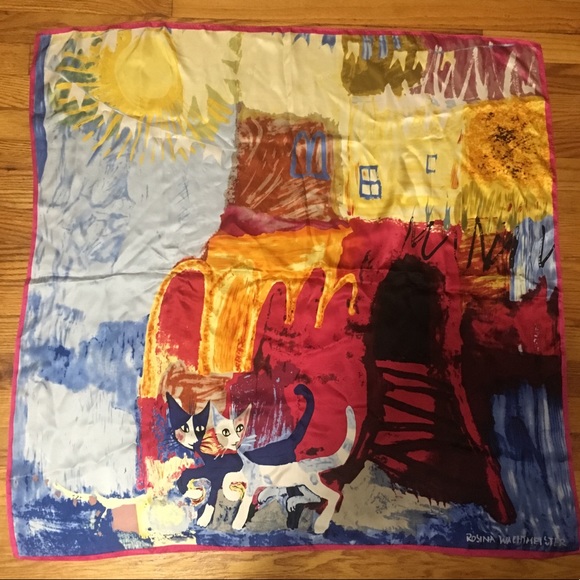 Art Silk Scarf Wrap Rosina Wachtmeister Walking Pretty